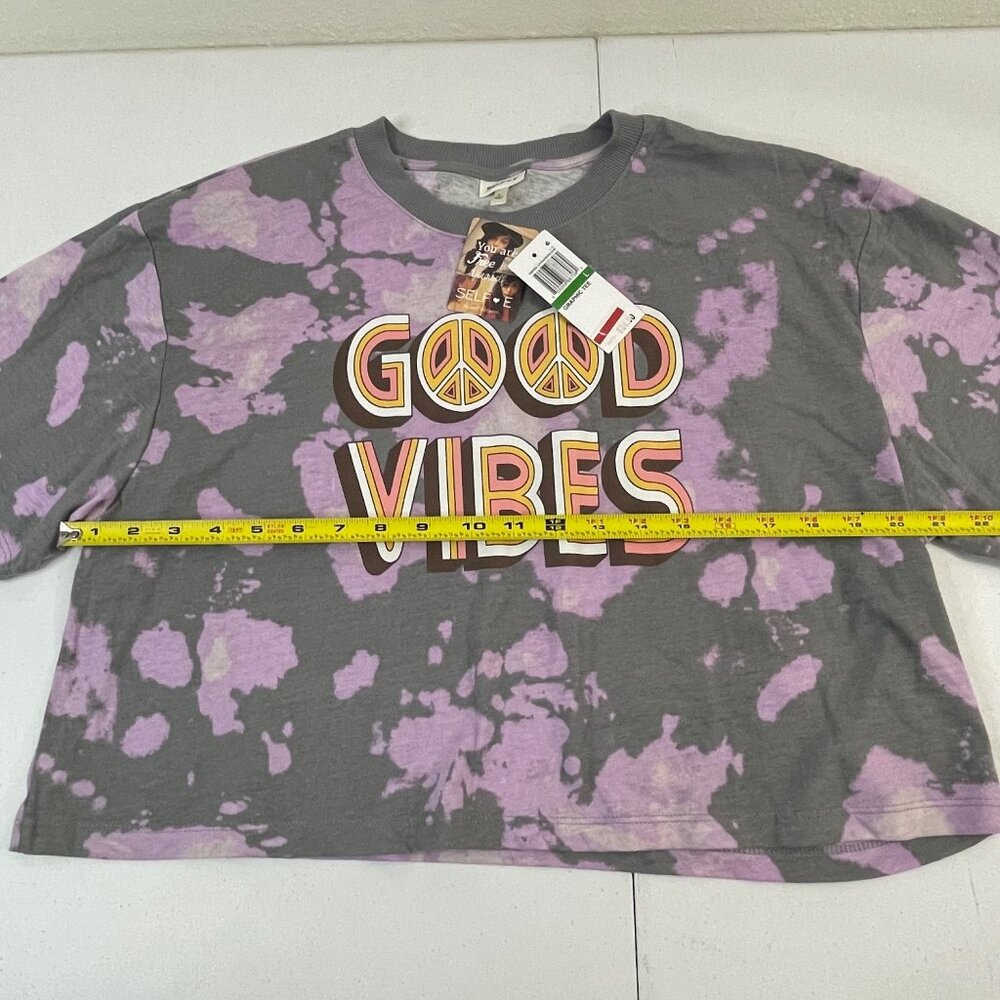 Self Esteem Women's Good Vibes Tie-Dye Graphic Tee, Size L - Picture 9 of 11